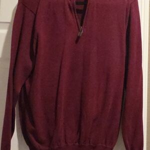 Jos. A. Bank Men's Maroon Zip-Up Sweater